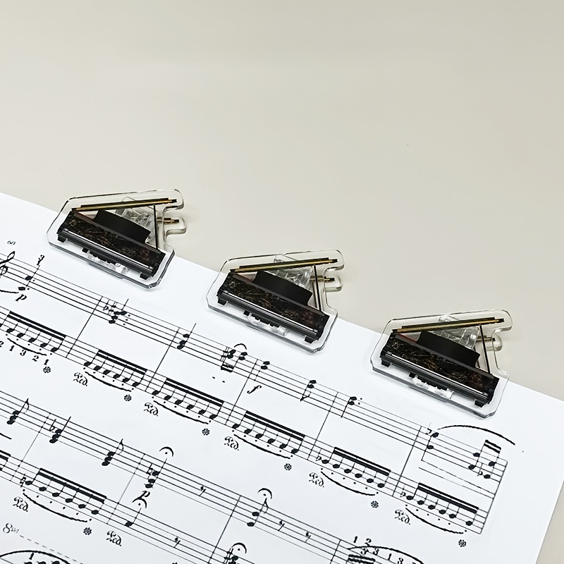Musical Instrument Coloring Pages - 5 stuks mini-acryl muziekclip, veilige paginamarkering