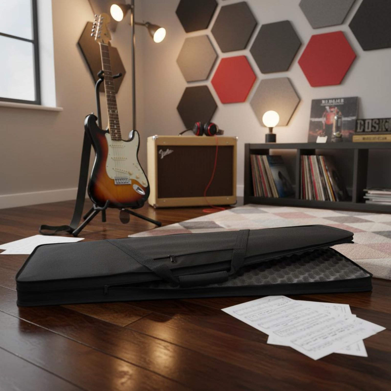 Musical Instrument Guitar - Lichtgewicht gitaarkoffer van schuim, waterdichte rechthoekige