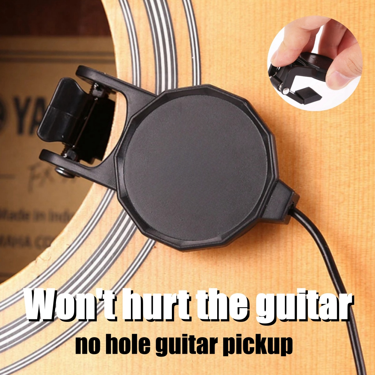 Musical Instrument Dulcimer - Audio Jack Clip Op Pickup voor