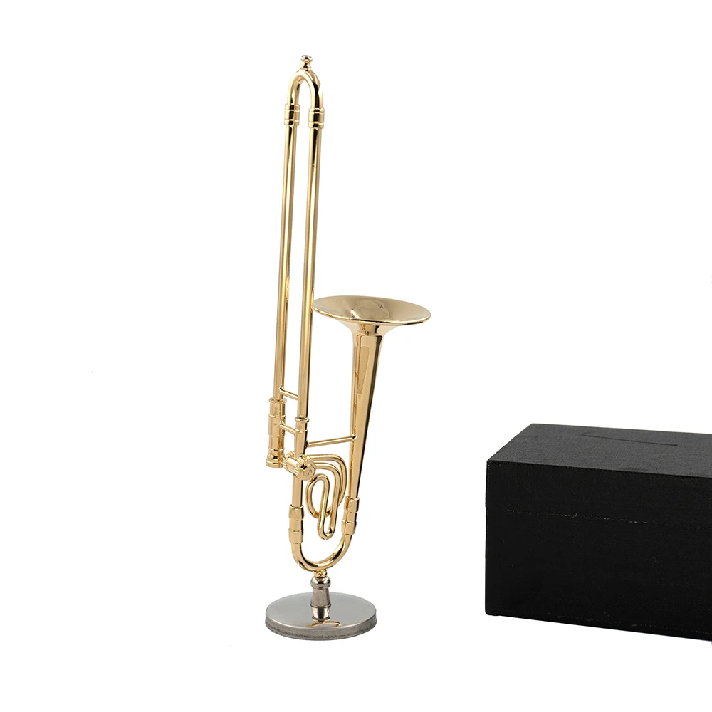 Musical Instrument Trombone - Miniatuur Zuiver Koper Trombone Model Mini