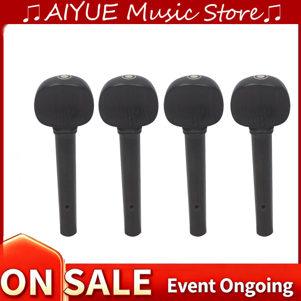 Musical Instrument Fiddle - 4 stks/set Viool Stemsleutels Tuners Ebbenhout