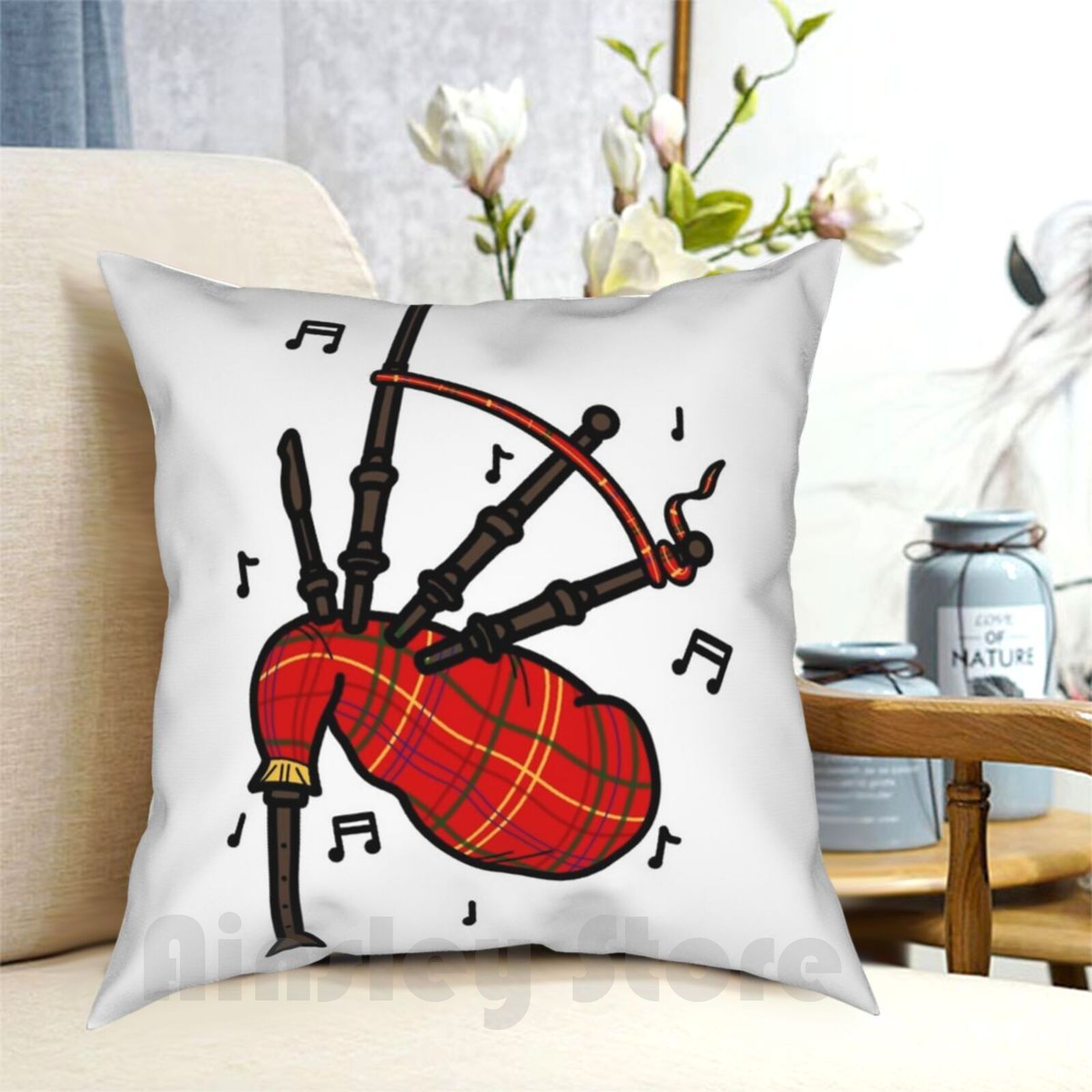 Musical Instrument In Scotland - Doedelzakken Kussensloop Gedrukt Thuis Zacht Sierkussen