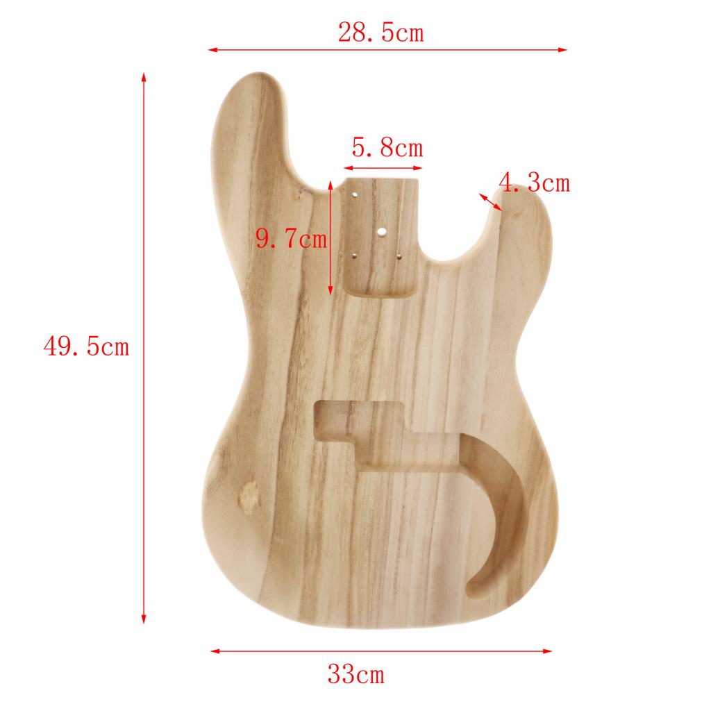 Onvoltooide basgitaarbody van  - Bass Guitar Fretless recensie en prijs