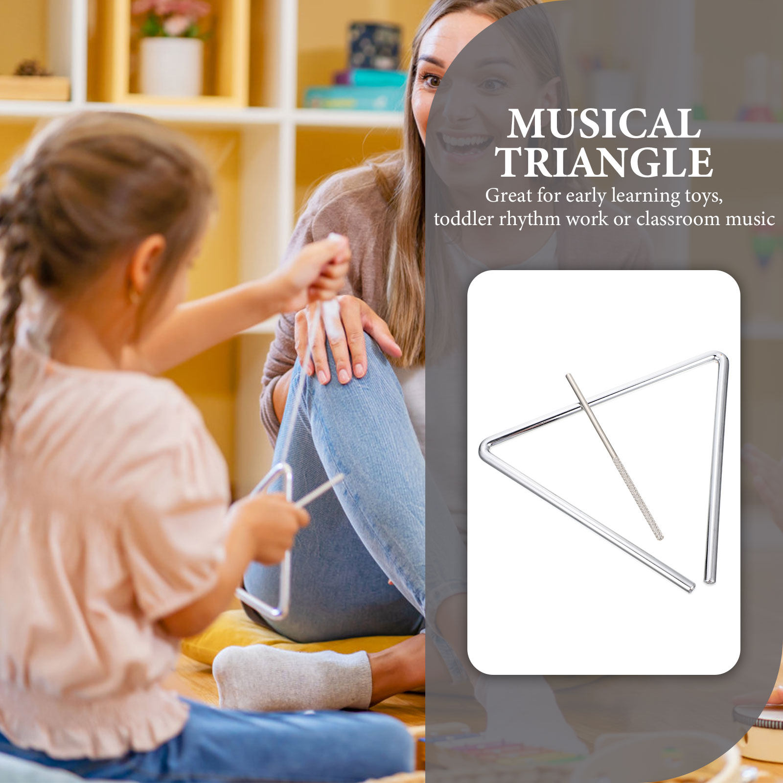 1Set Muziek Percussie Driehoek - Musical Instrument Ending In A recensie en prijs