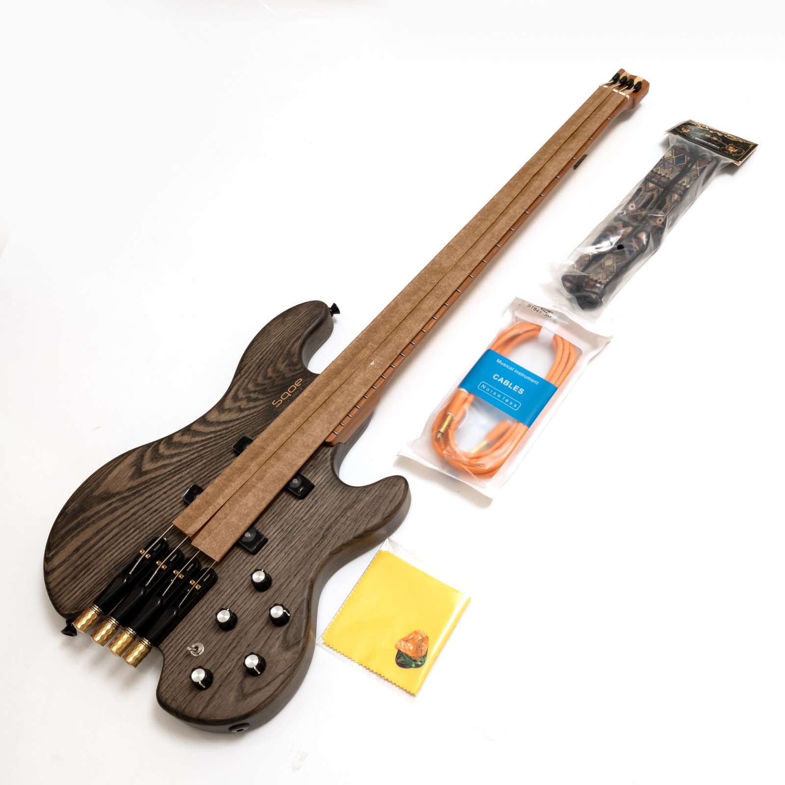 Headless 4-snarige basgitaar,  - Bass Guitar Fretless recensie en prijs