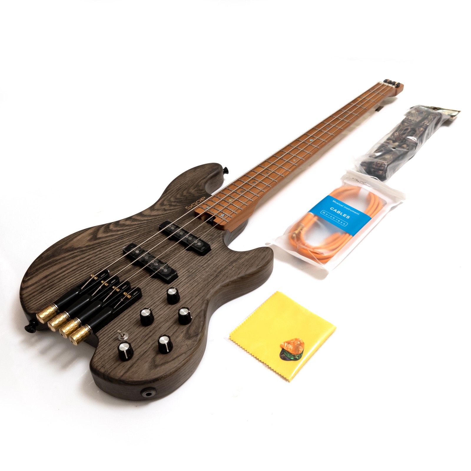Headless 4-snarige basgitaar,  - Bass Guitar Fretless recensie en prijs