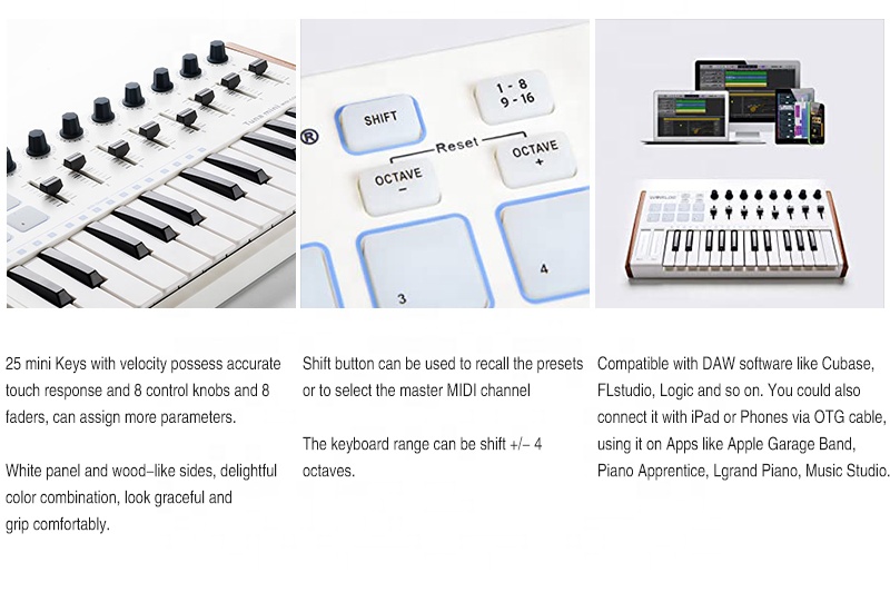 Merk 8 Encoders Faders USB MID - Musical Instrument Brands recensie en prijs