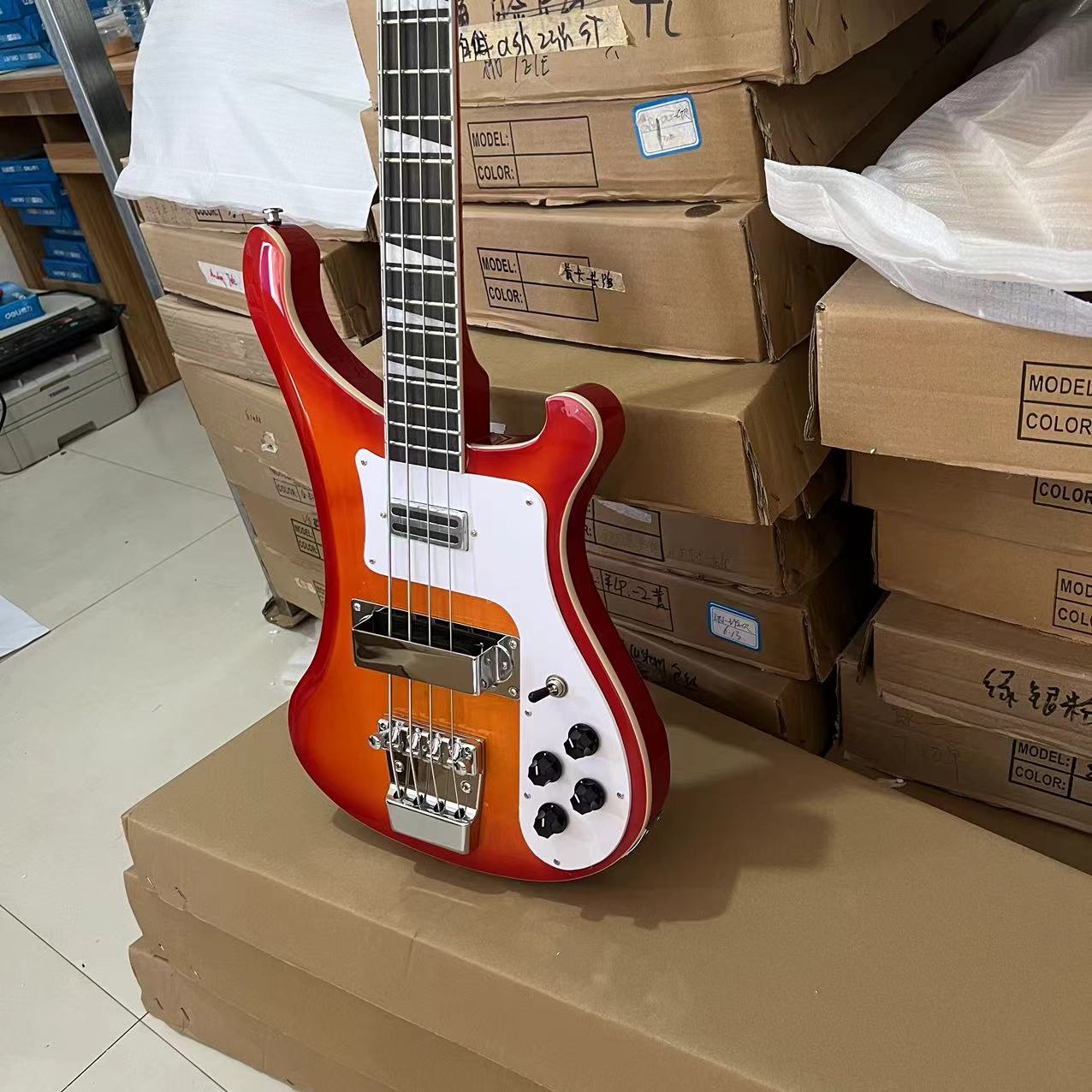 2026 nieuwe basgitaar, Cherry  - Bass Guitar Fretless recensie en prijs