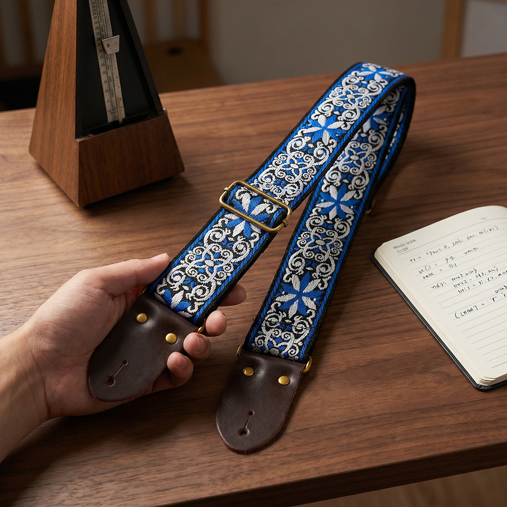 Geborduurde print gitaarband v - Musical Instrument Dulcimer recensie en prijs