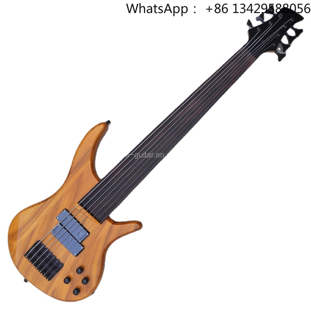 Flyoung Gele 7-snarige Elektri - Bass Guitar Fretless recensie en prijs